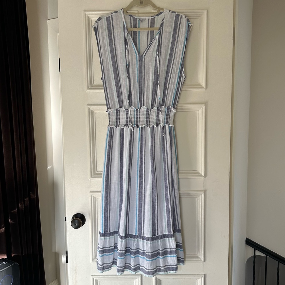 Rails Ashlyn Medium Dress in Aegean blue stripe- great condition!